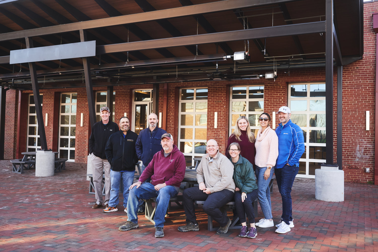 SoCo Pittsboro will be the home of Havoc Brewing Company and Doherty's Irish Pub and Restaurant. Pictured above, from left to right: Donavon Favre, Sami Taweel, Greg Peacock, Greg Stafford, Michael Pipkin, Molly Pipkin, Holly Benton, Dianne Chatterton and Scott Chatterton.